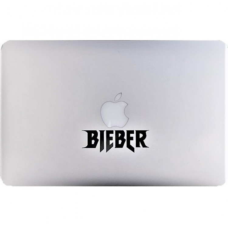 Bieber Macbook Aufkleber Schwarz MacBook Aufkleber